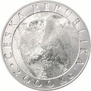 2000 Korun 100th Anniversary of the Introduction of the Czechoslovak Koruna obverse image