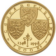 2500 Korun Bohemian Crown Legal Documents obverse image