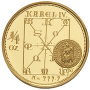 2500 Korun Bohemian Crown Legal Documents, Czech Republic, 1998-1999 reverse image