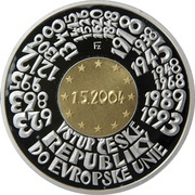 2500 Korun Accession to the European Union reverse image