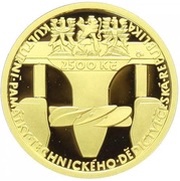 2500 Korun Elbe Sluice under Střekov Castle obverse image