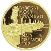5000 Korun Baroque Bridge in Náměšť nad Oslavou, Czech Republic, 2012 reverse image