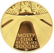 5000 Korun Railway Bridge in Žampach obverse image