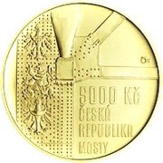 5000 Korun Žďákov Arch Bridge obverse image