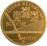 5000 Korun Mariánský Bridge in Ústí nad Labem obverse image