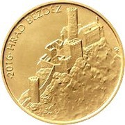 5000 Korun Bezděz Castle, Czech Republic, 2016 reverse image