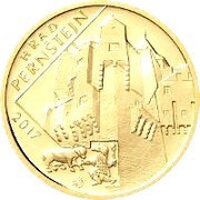 5000 Korun Pernštejn Castle, Czech Republic, 2017 reverse image