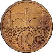 10 Haléřů reverse image