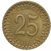 25 Haléřů Trial Strike, Czechoslovakia, 1932 reverse image