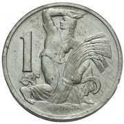 1 Koruna Trial Strike, Czechoslovakia, 1922 reverse image