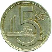 5 Korun Trial Strike, Czechoslovakia, 1925 reverse image