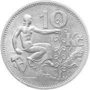 10 Korun, Czechoslovakia, 1930-1933 reverse image