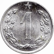 1 Haléř, Czechoslovakia, 1962-1986 reverse image