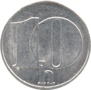 10 Haléřů reverse image