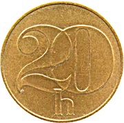 20 Haléřů, Czechoslovakia, 1991-1992 reverse image