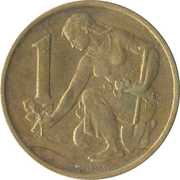 1 Koruna, Czechoslovakia, 1957-1960 reverse image