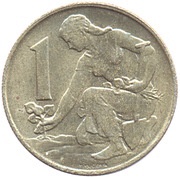 1 Koruna, Czechoslovakia, 1961-1990 reverse image