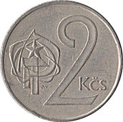 2 Koruny, Czechoslovakia, 1972-1990 reverse image