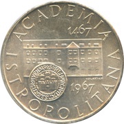 10 Korun Bratislava University, Czechoslovakia, 1967 reverse image