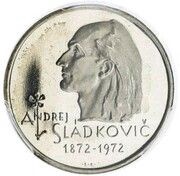 20 Korun Andrej Sladkovič, Czechoslovakia, 1972 reverse image