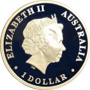 1 Dollar - Elizabeth II 4th Portrait - Saltwater Crocodile - Silver Proof obverse image