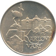 50 Korun Karlovy Vary, Czechoslovakia, 1991 reverse image