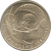 100 Korun Yuri Gagarin reverse image