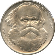 100 Korun Karl Marx, Czechoslovakia, 1983 reverse image