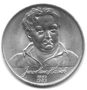 100 Korun Jaroslav Hašek, Czechoslovakia, 1983 reverse image