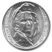 100 Korun Petr Brandl, Czechoslovakia, 1985 reverse image