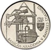 100 Korun Mining Academy, Czechoslovakia, 1987 reverse image