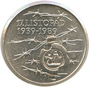 100 Korun Events on 17/11/1939, Czechoslovakia, 1989 reverse image