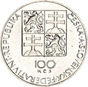 100 Korun Wolfgang Amadeus Mozart obverse image