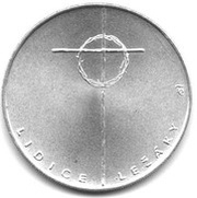 100 Korun Lidice and Ležáky, Czechoslovakia, 1992 reverse image