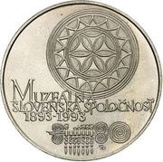 100 Korun Slovak Museum Society, Czechoslovakia, 1993 reverse image