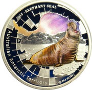 1 Dollar - Elizabeth II 4th Portrait - Elephant Seal reverse image