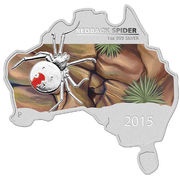 1 Dollar - Elizabeth II 4th Portrait - Redback Spider, Australia, 2015 reverse image