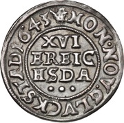 1⁄16 Reichs Thaler - Christian IV Legend type II; bust type I reverse image