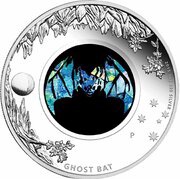 1 Dollar - Elizabeth II 4th Portrait - Opal Ghost Bat, Australia, 2015 reverse image