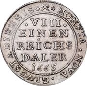 ⅛ Reichs Daler - Frederik III, Denmark, 1665 reverse image