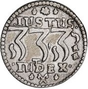 2 Mark Dansk - Christian IV Hebræermønt, Denmark, 1645 reverse image