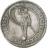 1 Speciedaler - Christian IV Standing King - Type 2, Denmark, 1629-1630 reverse image