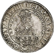 1 Speciedaler - Christian IV King bust; type 2 obverse image