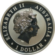 1 Dollar - Elizabeth II 4th Portrait - The Australian Stock Horse - Silver Bullion Coin obverse image