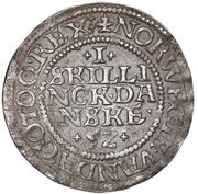 1 Skilling Dansk - Christian III Copenhagen mint reverse image