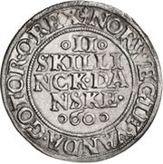 2 Skilling Dansk - Frederik II Copenhagen mint reverse image