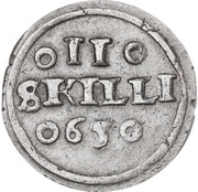 2 Skilling - Frederik II Seven-Years War coinage, Denmark, 1564-1566 reverse image