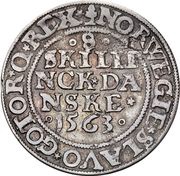 8 Skilling - Frederik II Copenhagen Mint reverse image