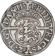 1 Mark Dansk - Frederik II Copenhagen mint obverse image