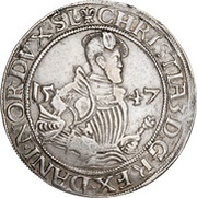 ½ Sølvgylden - Christian III Flensborg Mint obverse image